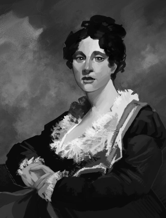 Master study of &quot;Lady Walker Drummond&quot; by Sir Henry Raeburn