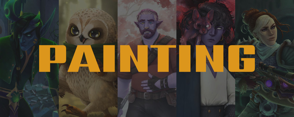 Collage of paintings with text over it that says "painting"