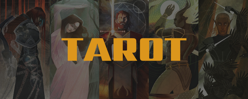 Collage of tarot cards with text over it that says "tarot"